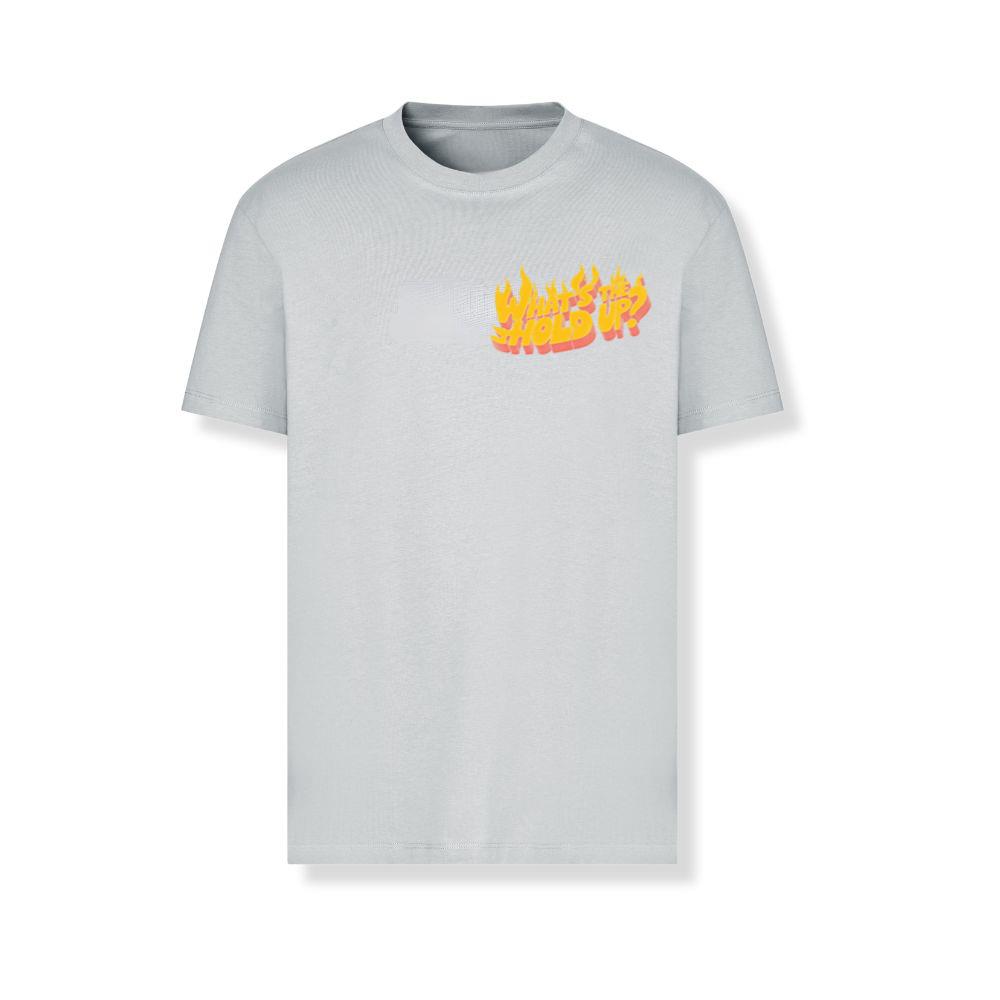 Whats the Hold Up Retro Fire Text Graphic T-Shirts