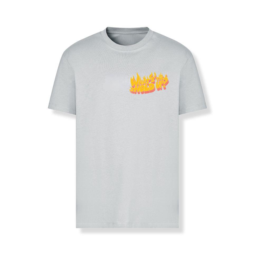 Whats the Hold Up Retro Fire Text Graphic T-Shirts - Image 3