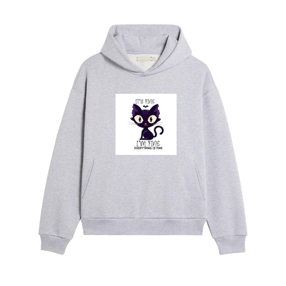When a Black Cat Pretends Everything Is Perfectly Normal Hoodies