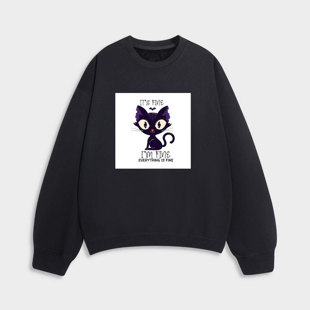 When a Black Cat Pretends Everything Is Perfectly Normal Sweatshirt