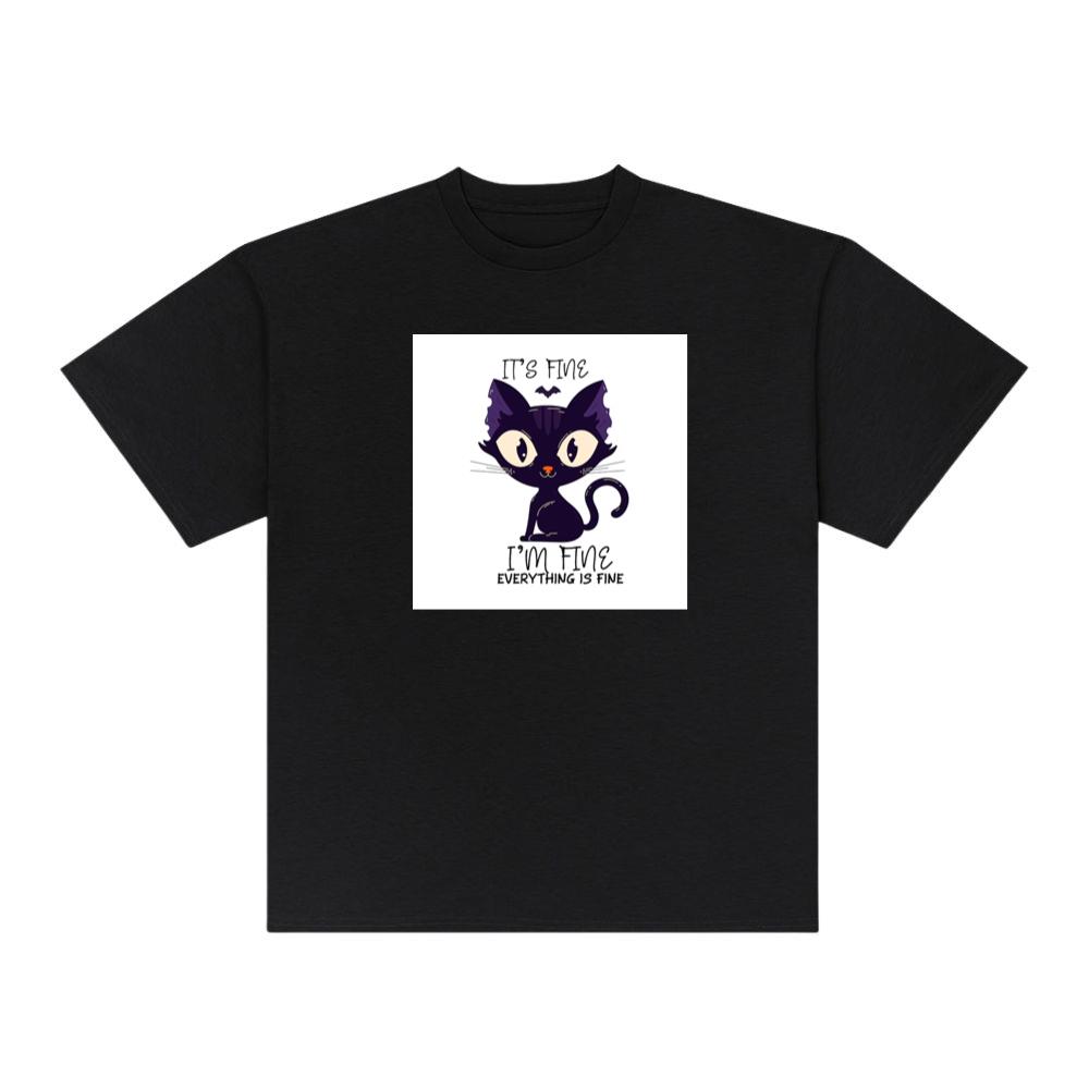 When a Black Cat Pretends Everything Is Perfectly Normal T-Shirts