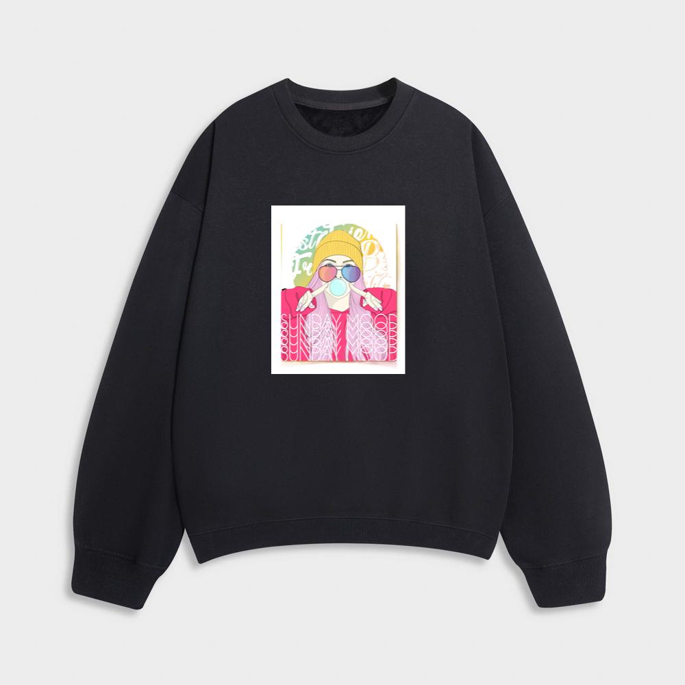 Where a Beanie-Bound Beauty, Blowing Bubbles and Bearing Bi-Chromatic Browsers Sweatshirt