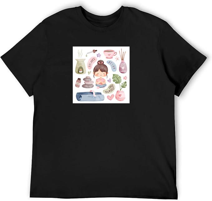 Where a Central Figure, Centered in Calmness and Clad in Comfort T-Shirts
