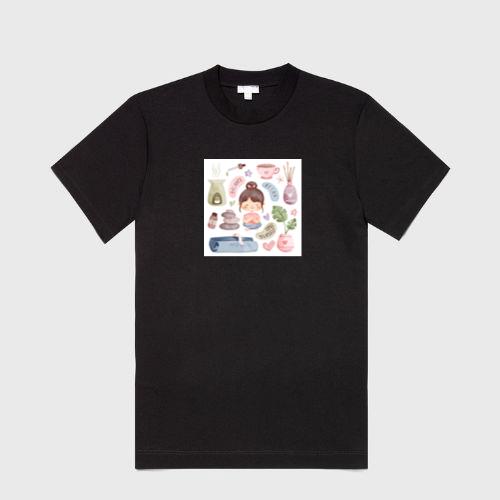 Where a Central Figure, Centered in Calmness and Clad in Comfort T-Shirts