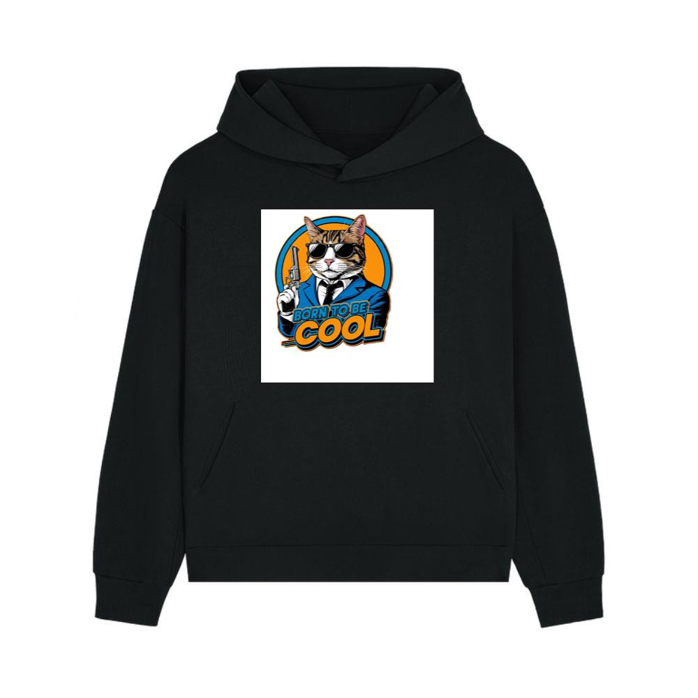 Where a Suave Tabby, Framed in Retro Rings and Bearing a Blaster Hoodie