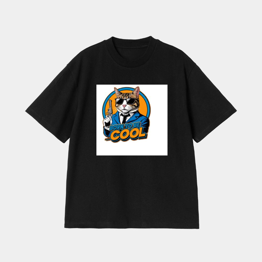 Where a Suave Tabby, Framed in Retro Rings and Bearing a Blaster T-Shirt