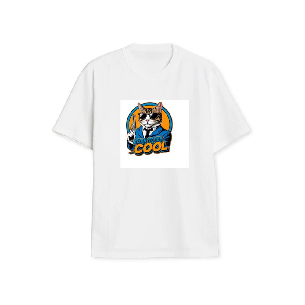 Where a Suave Tabby, Framed in Retro Rings and Bearing a Blaster T-Shirts