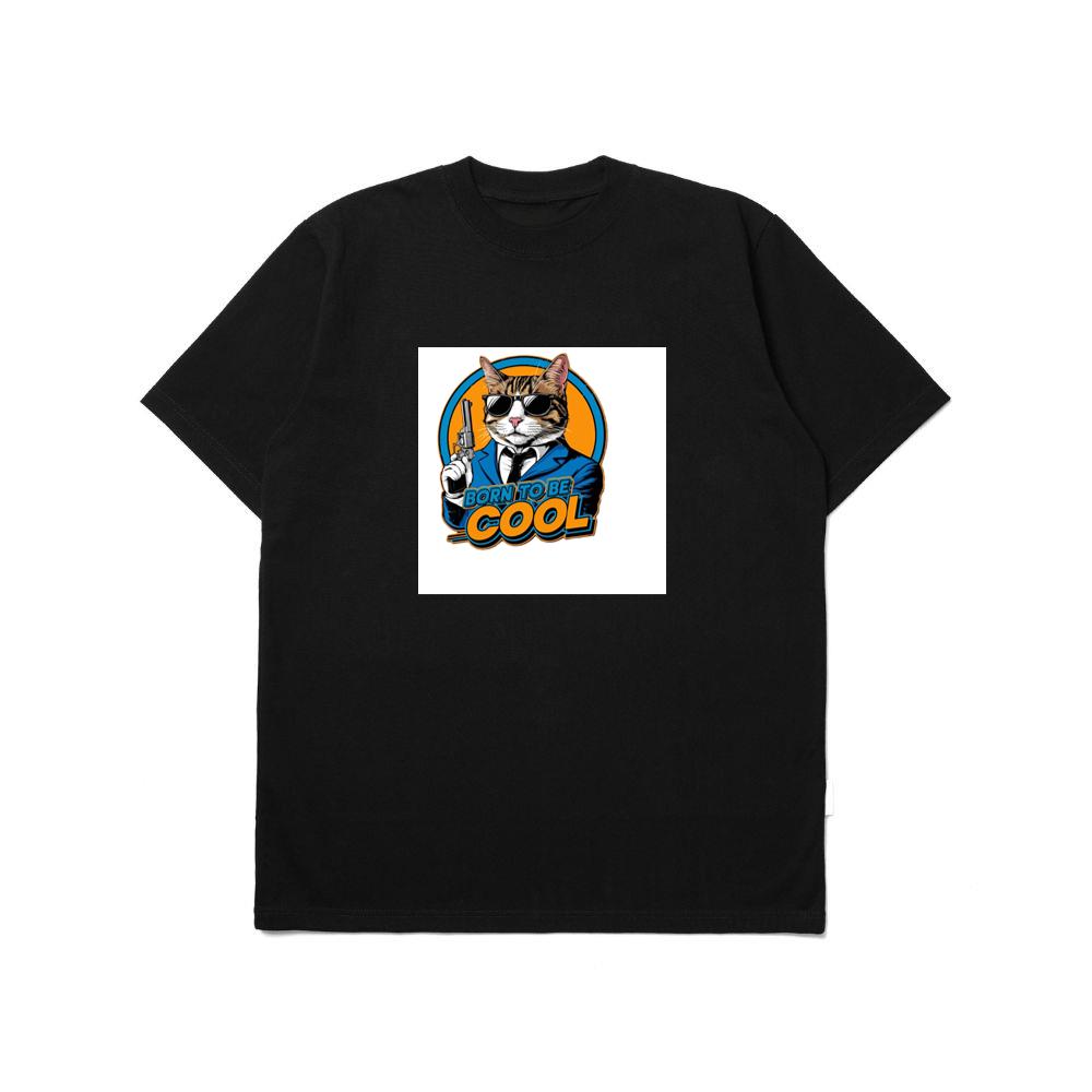 Where a Suave Tabby, Framed in Retro Rings and Bearing a Blaster T-Shirts