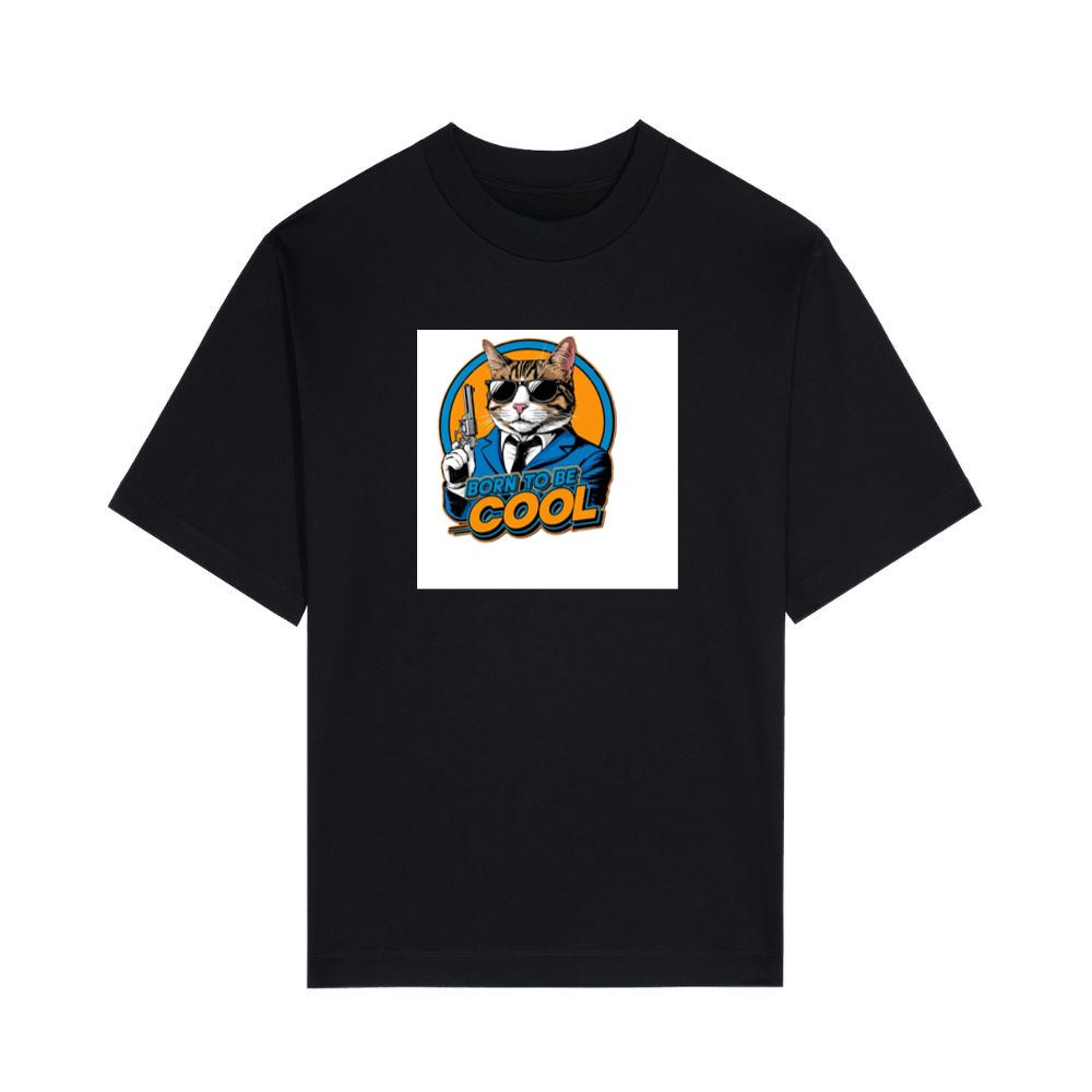 Where a Suave Tabby, Framed in Retro Rings and Bearing a Blaster T-Shirts