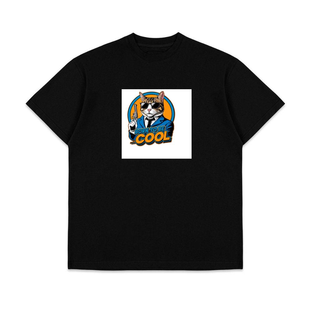 Where a Suave Tabby, Framed in Retro Rings and Bearing a Blaster T-Shirts