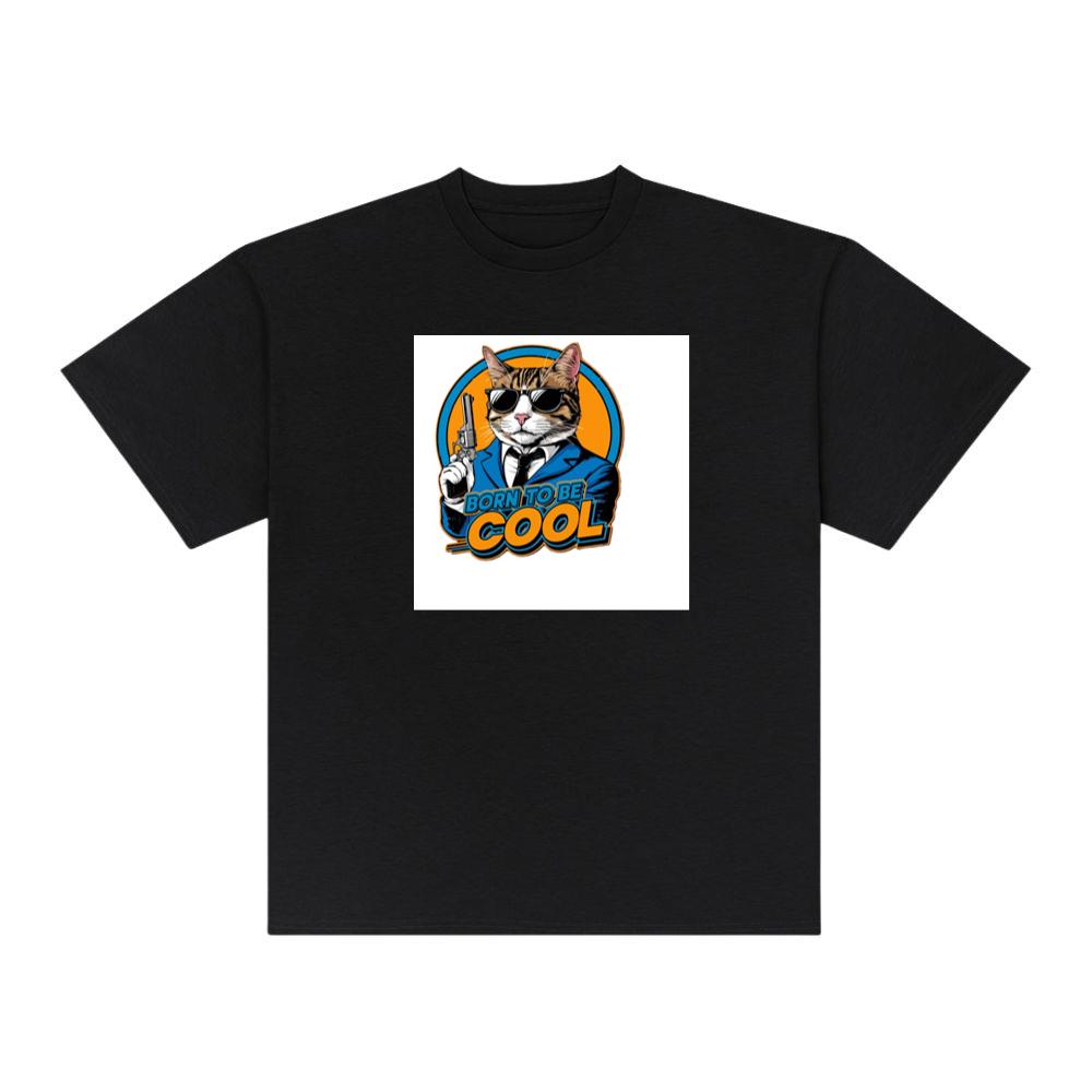 Where a Suave Tabby, Framed in Retro Rings and Bearing a Blaster T-Shirts