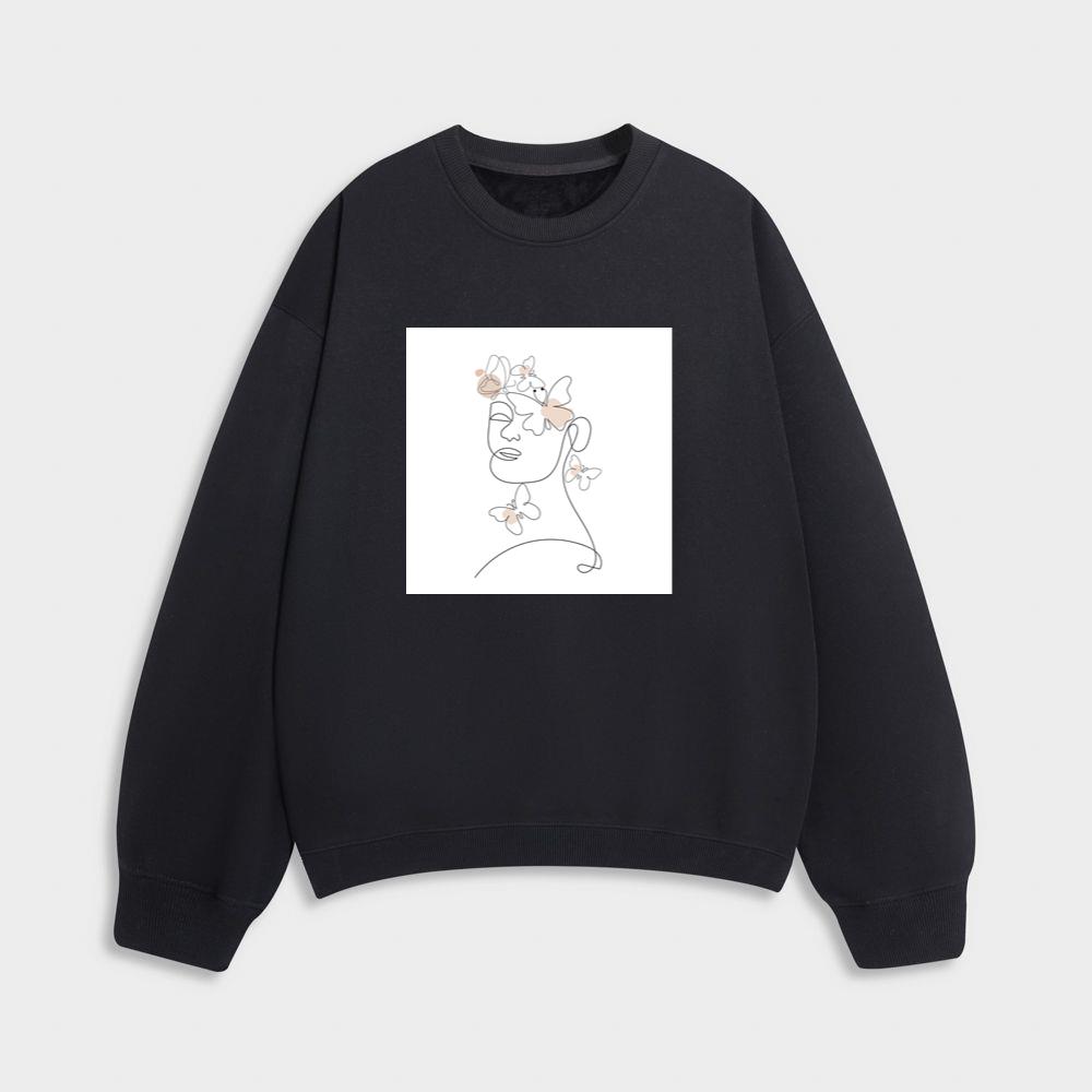 Where Butterflies Touch Thought Sweatshirt
