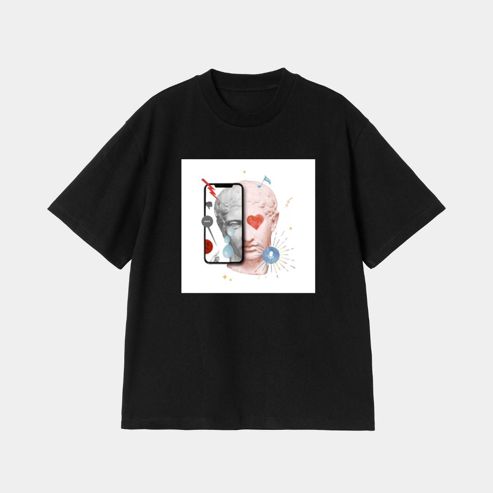 Where Digital Emotions Meet Classical Expression T-Shirt