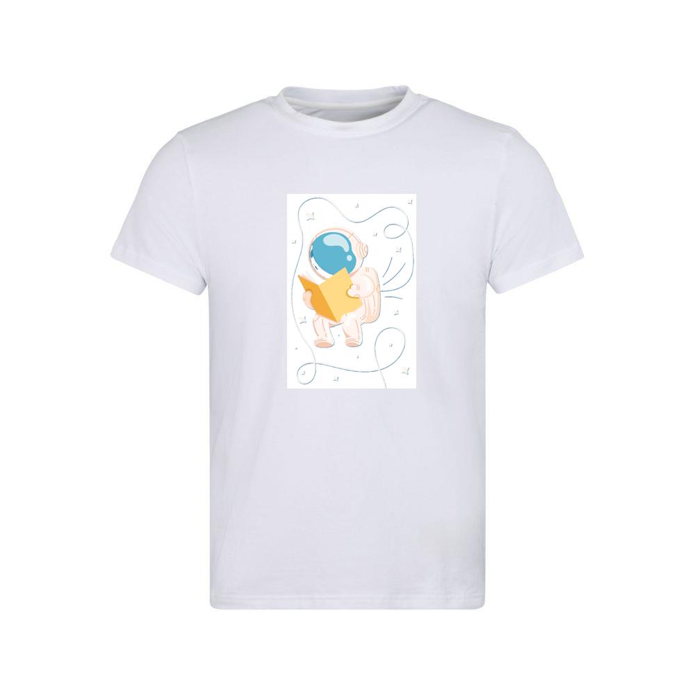 Whimsical Astronaut Reading in Space T-Shirts