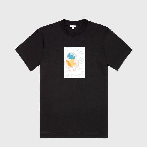 Whimsical Astronaut Reading in Space T-Shirts