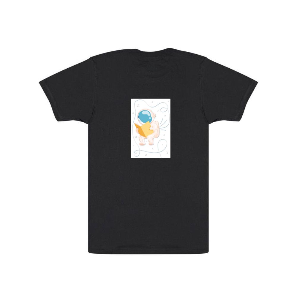 Whimsical Astronaut Reading in Space T-Shirts