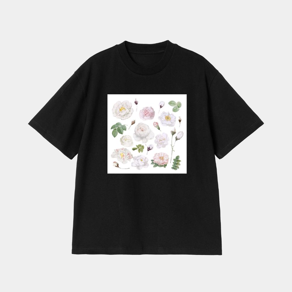 White and Pink Rose Set T-Shirt