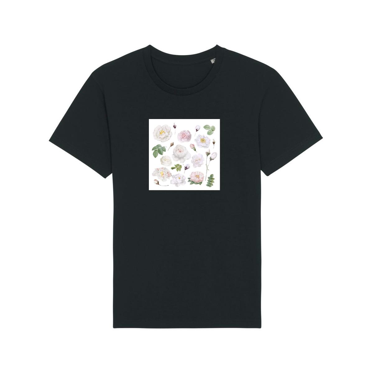 White and Pink Rose Set T-Shirts