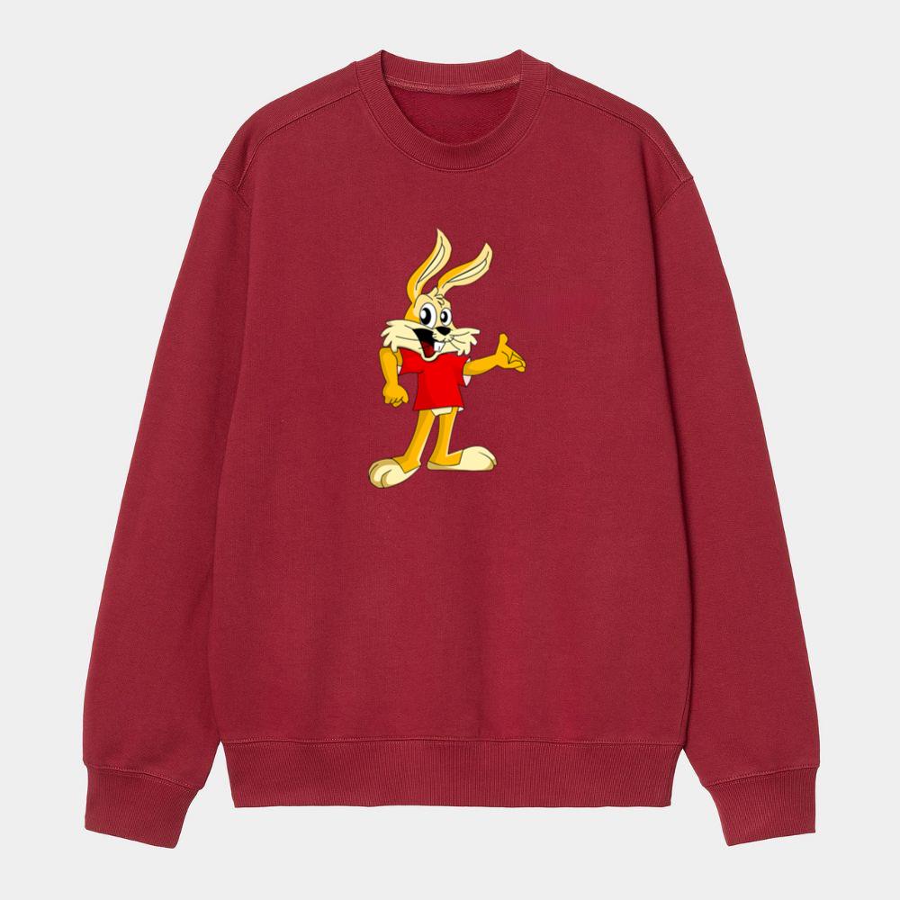 White Bunny Laughs Merrily Sweatshirt