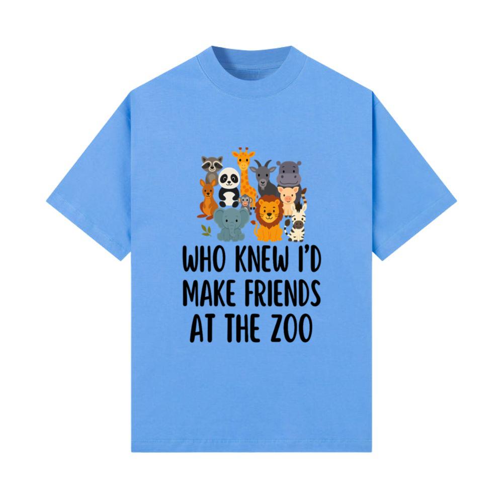 Who Knew I'd Make Friends At The Zoo Cute Animals T-Shirt