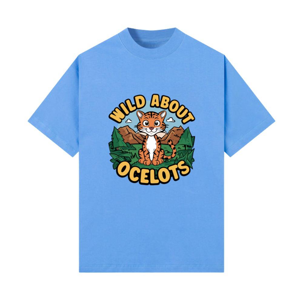 Wild About Ocelots Cute Cartoon Jungle Animal T-Shirt