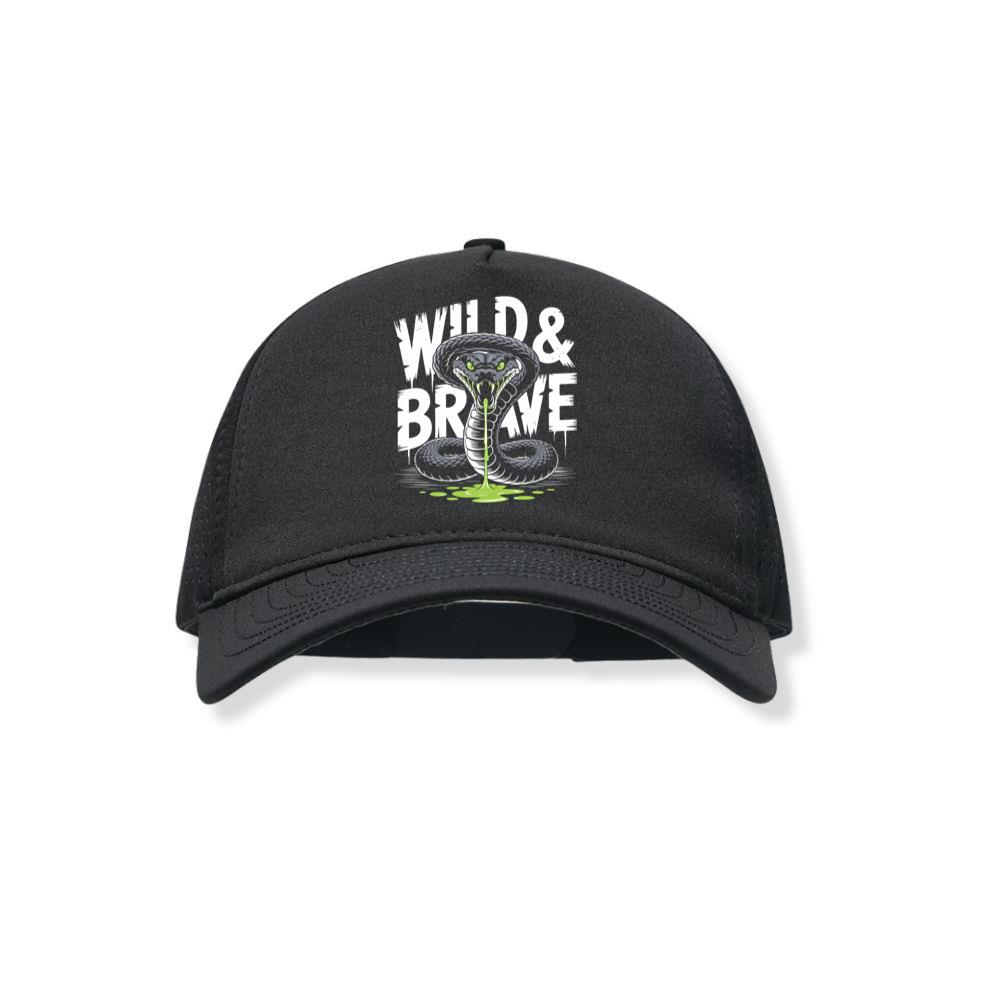 Wild And Brave Snake Illustration Black Hat