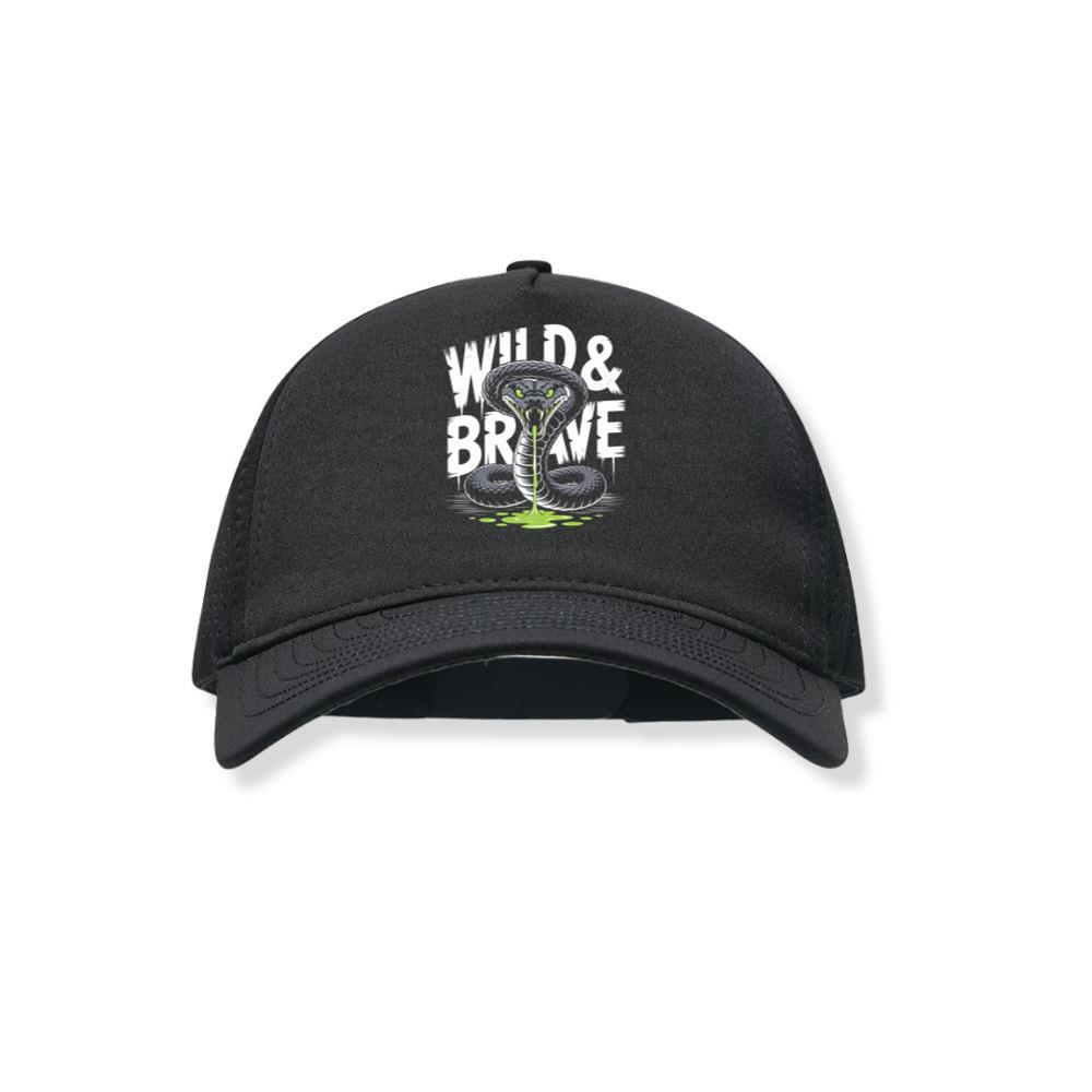 Wild And Brave Snake Illustration Black Hat