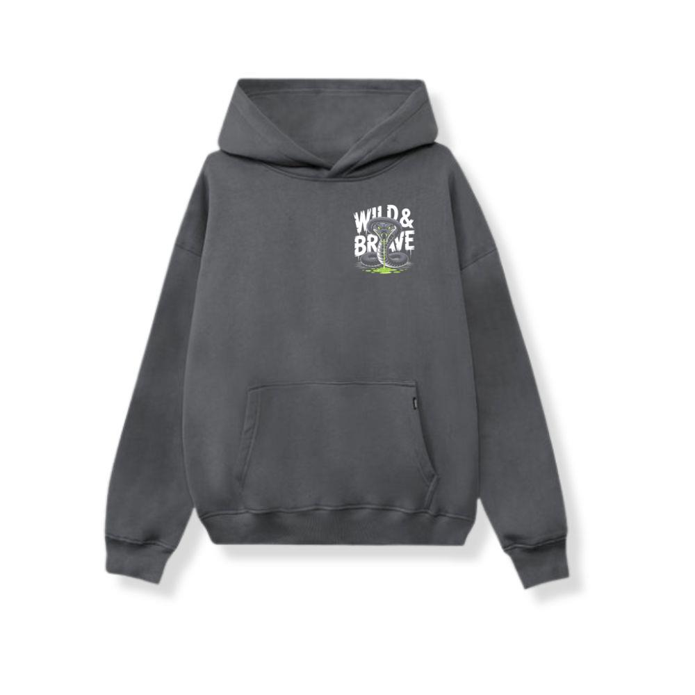 Wild And Brave Snake Illustration Hoodie