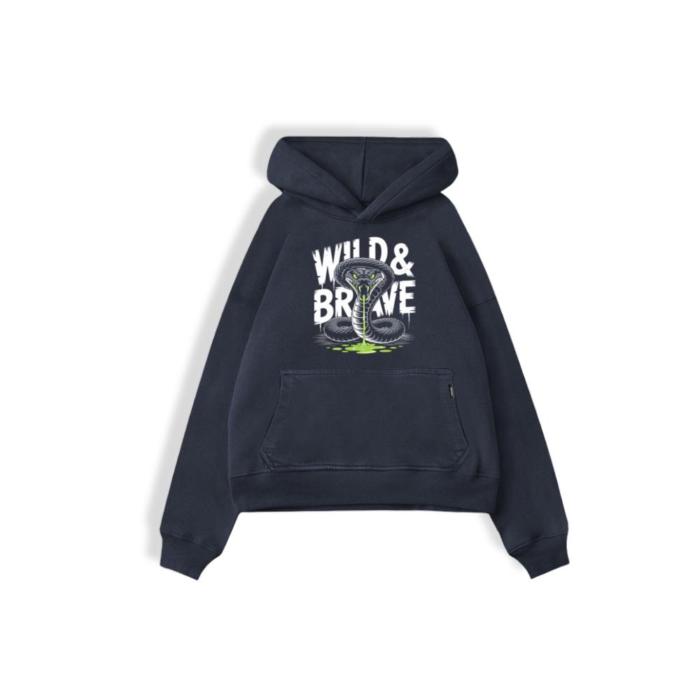 Wild And Brave Snake Illustration Hoodie - Image 2