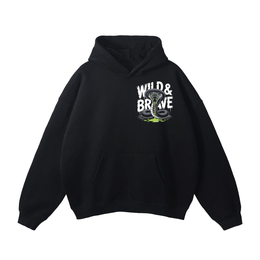 Wild And Brave Snake Illustration Hoodie