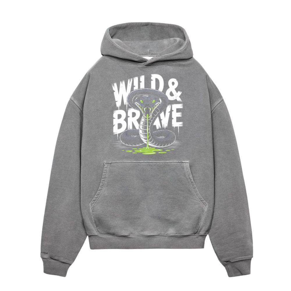 Wild And Brave Snake Illustration Hoodies