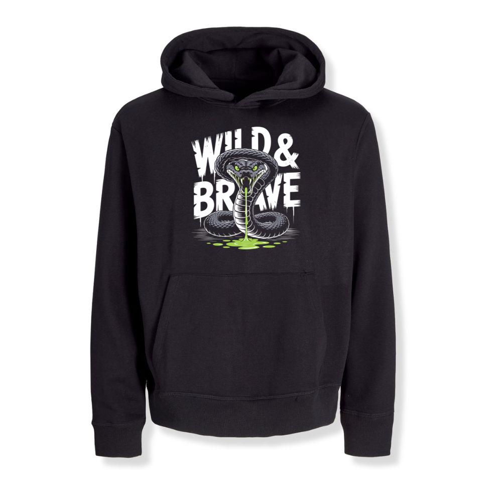 Wild And Brave Snake Illustration Hoodies