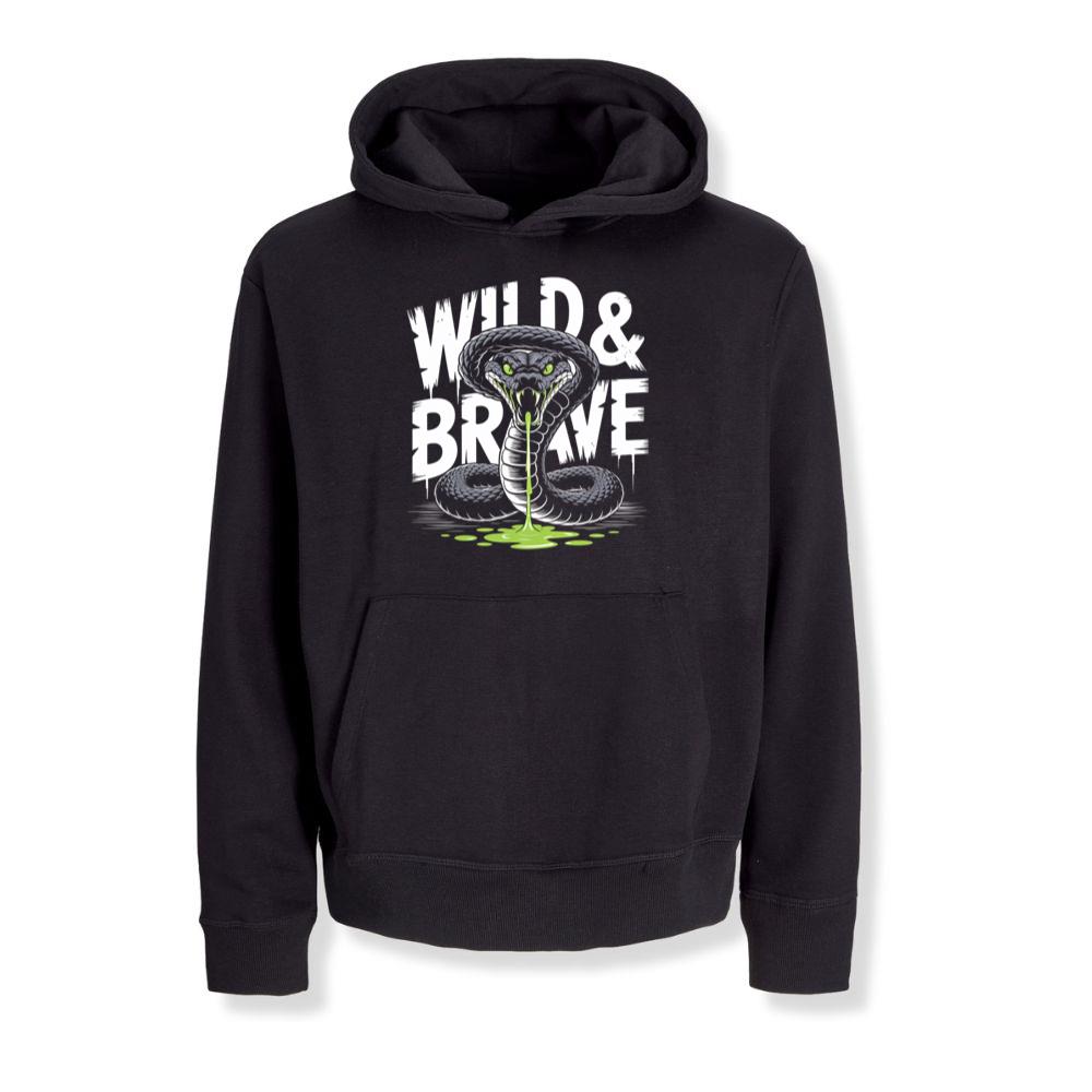 Wild And Brave Snake Illustration Hoodies