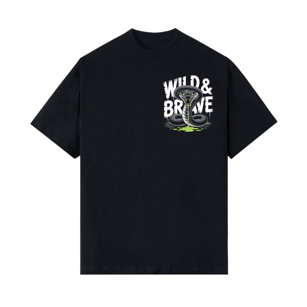 Wild And Brave Snake Illustration T-Shirt