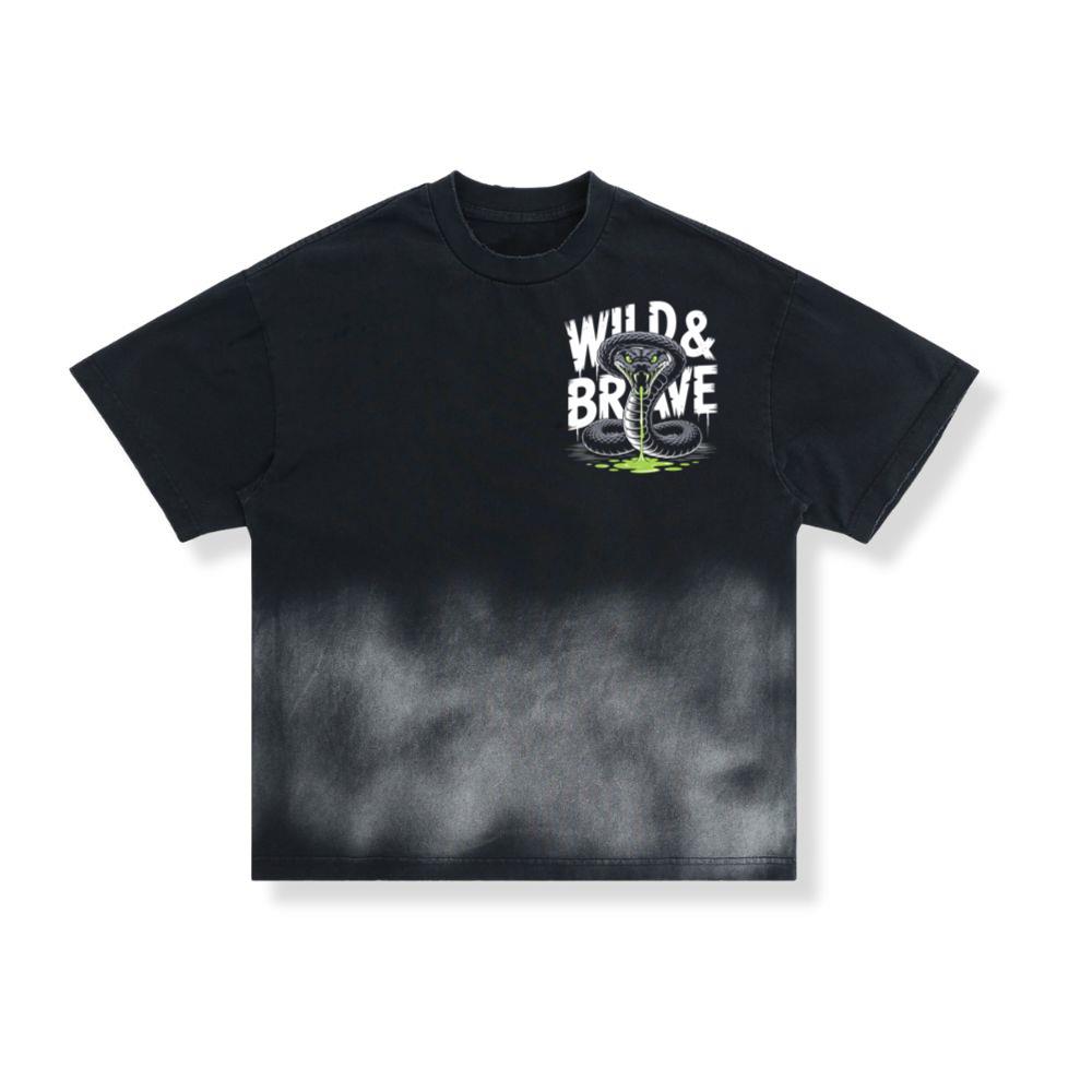 Wild And Brave Snake Illustration T-Shirt