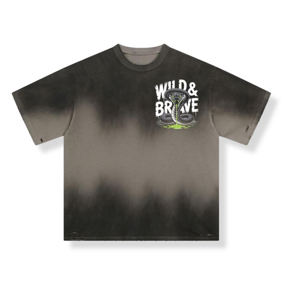 Wild And Brave Snake Illustration T-Shirt
