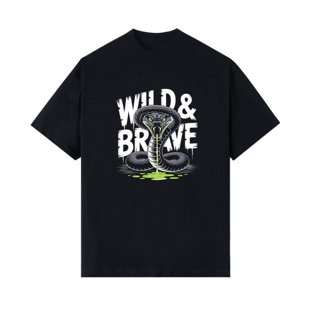 Wild And Brave Snake Illustration T-Shirts