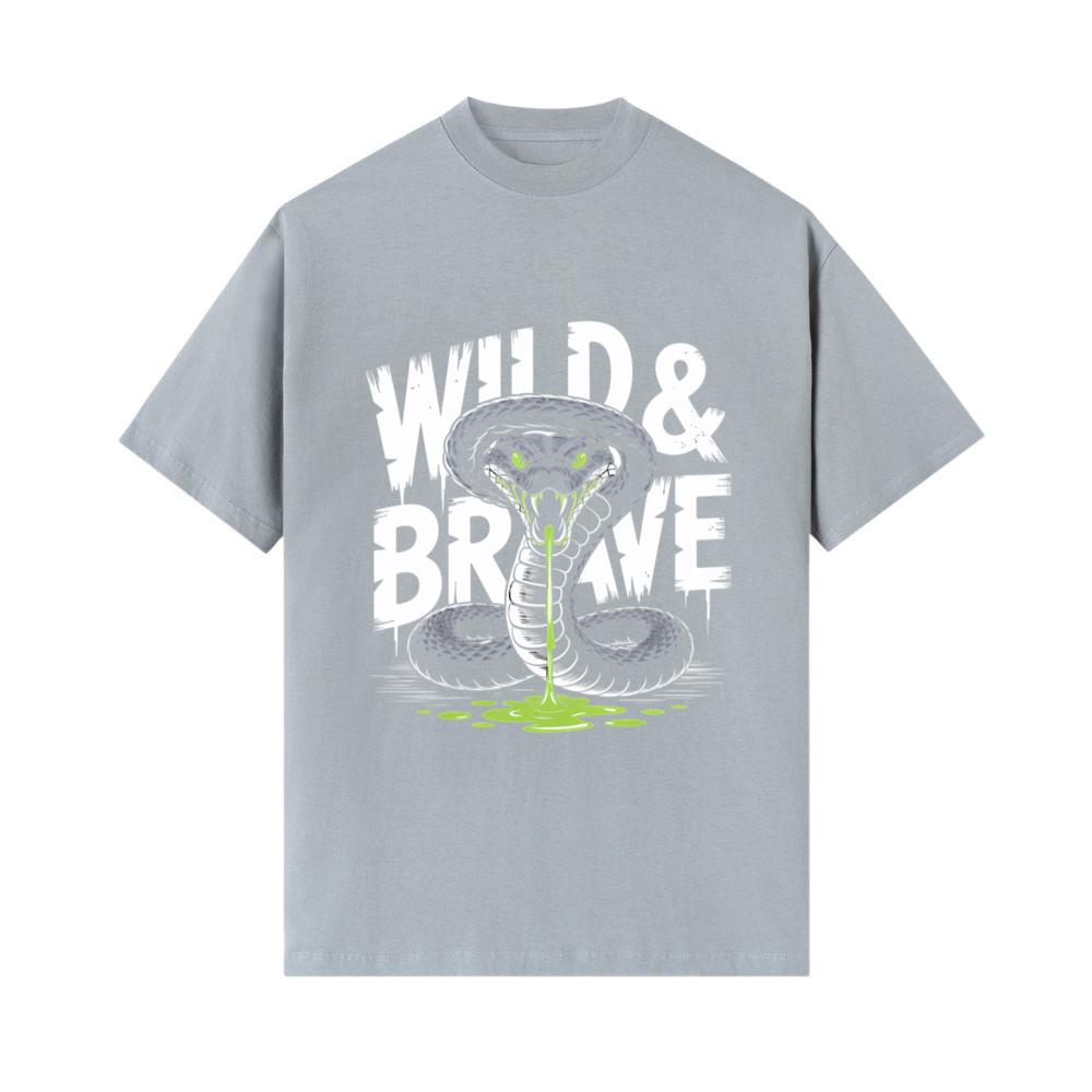 Wild And Brave Snake Illustration T-Shirts