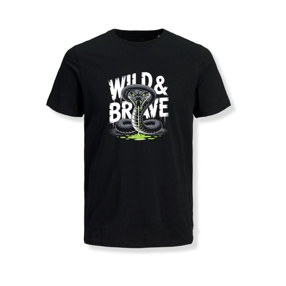 Wild And Brave Snake Illustration T-Shirts
