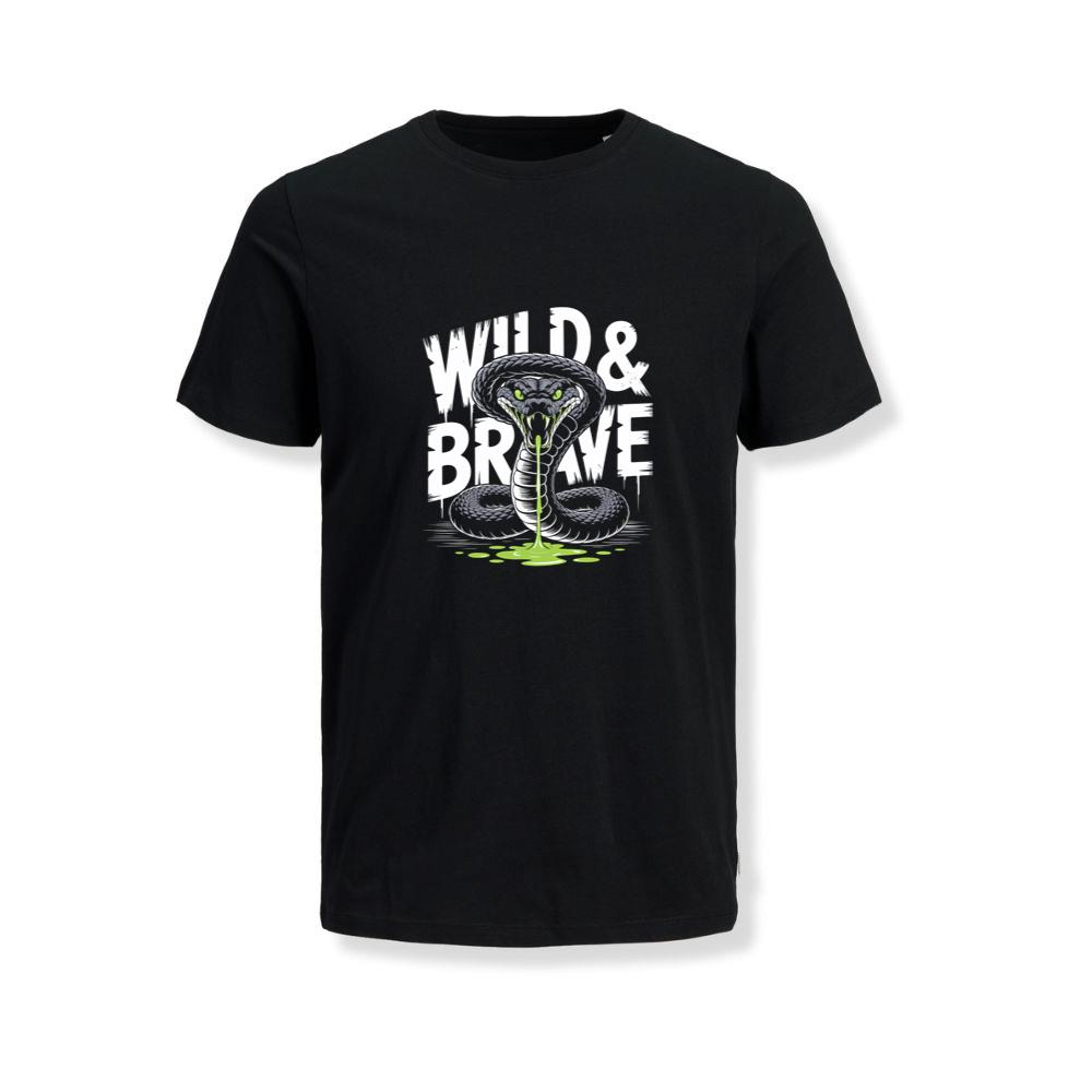 Wild And Brave Snake Illustration T-Shirts