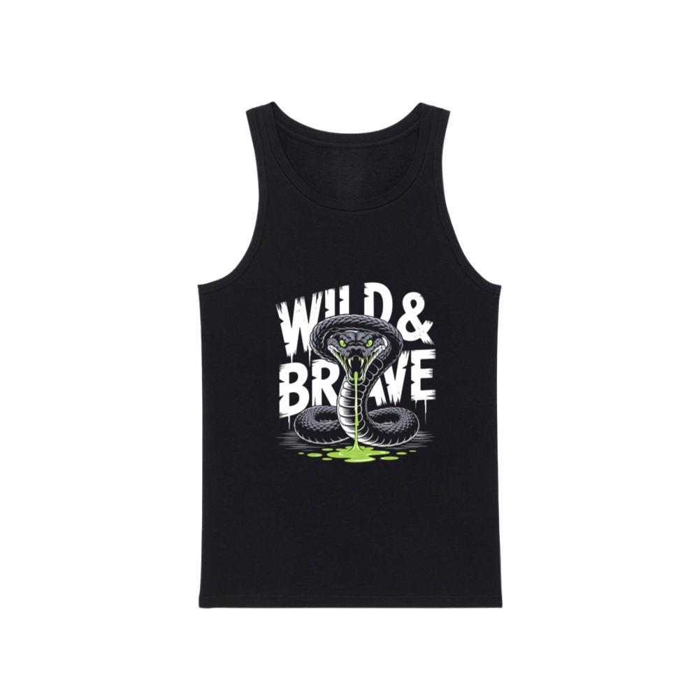 Wild And Brave Snake Illustration Tank Top
