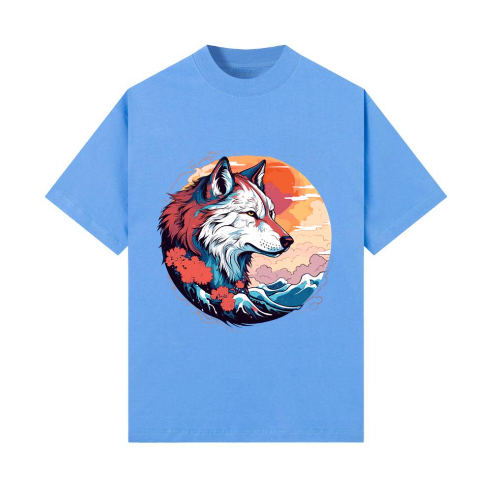 wild mythical sea wolf in old anime style T-Shirt