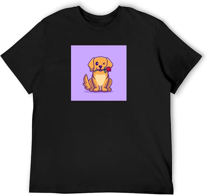 Winking Dog with Rose in Mouth T-Shirts