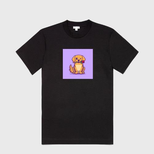Winking Dog with Rose in Mouth T-Shirts