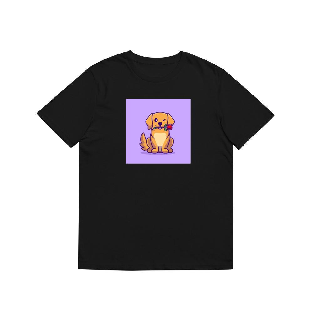 Winking Dog with Rose in Mouth T-Shirts