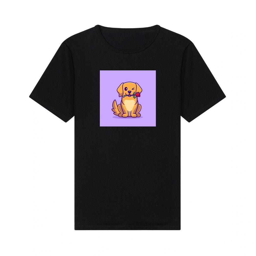 Winking Dog with Rose in Mouth T-Shirts