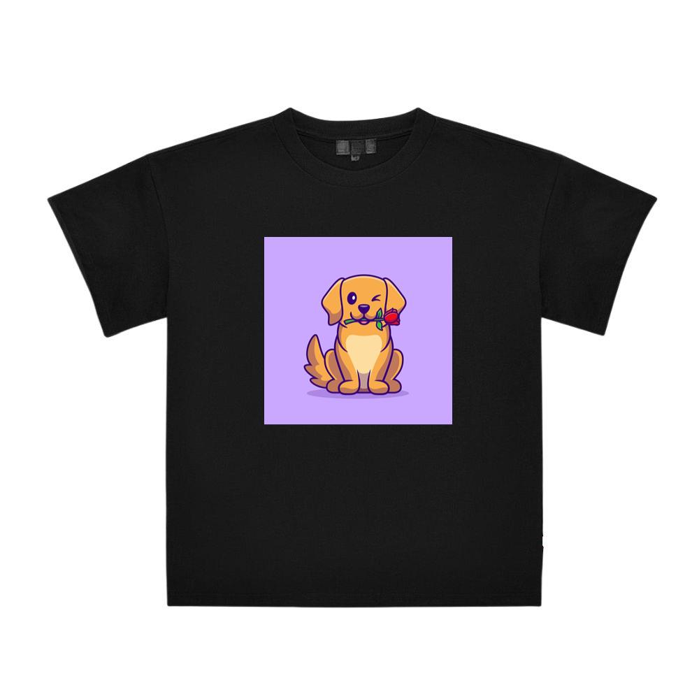 Winking Dog with Rose in Mouth T-Shirts