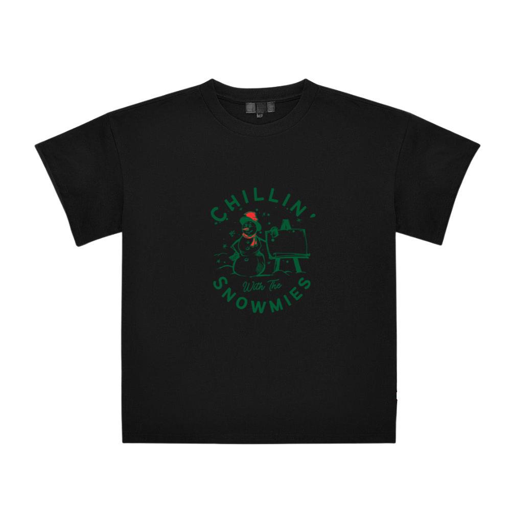 Winter Chillin With My Snowmies Christmas Holiday Unisex Top T-Shirts