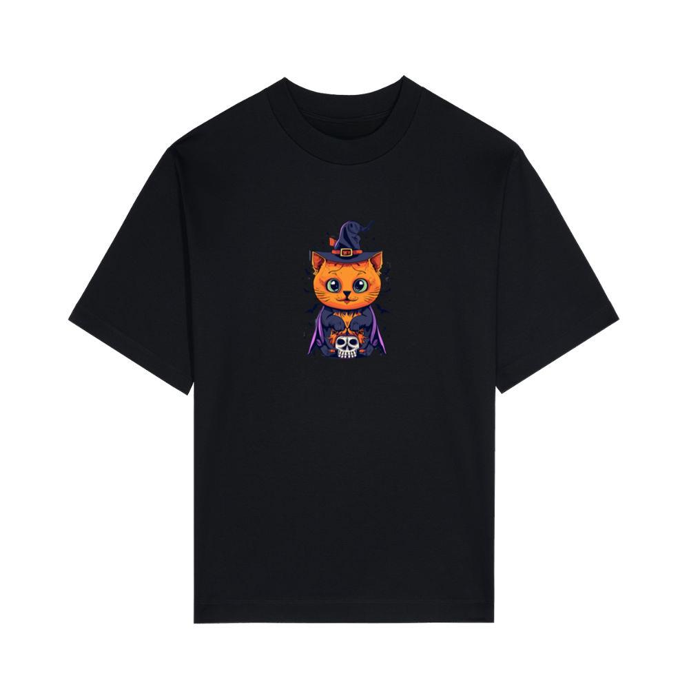 Witch Ginger Cat On Halloween T-Shirts