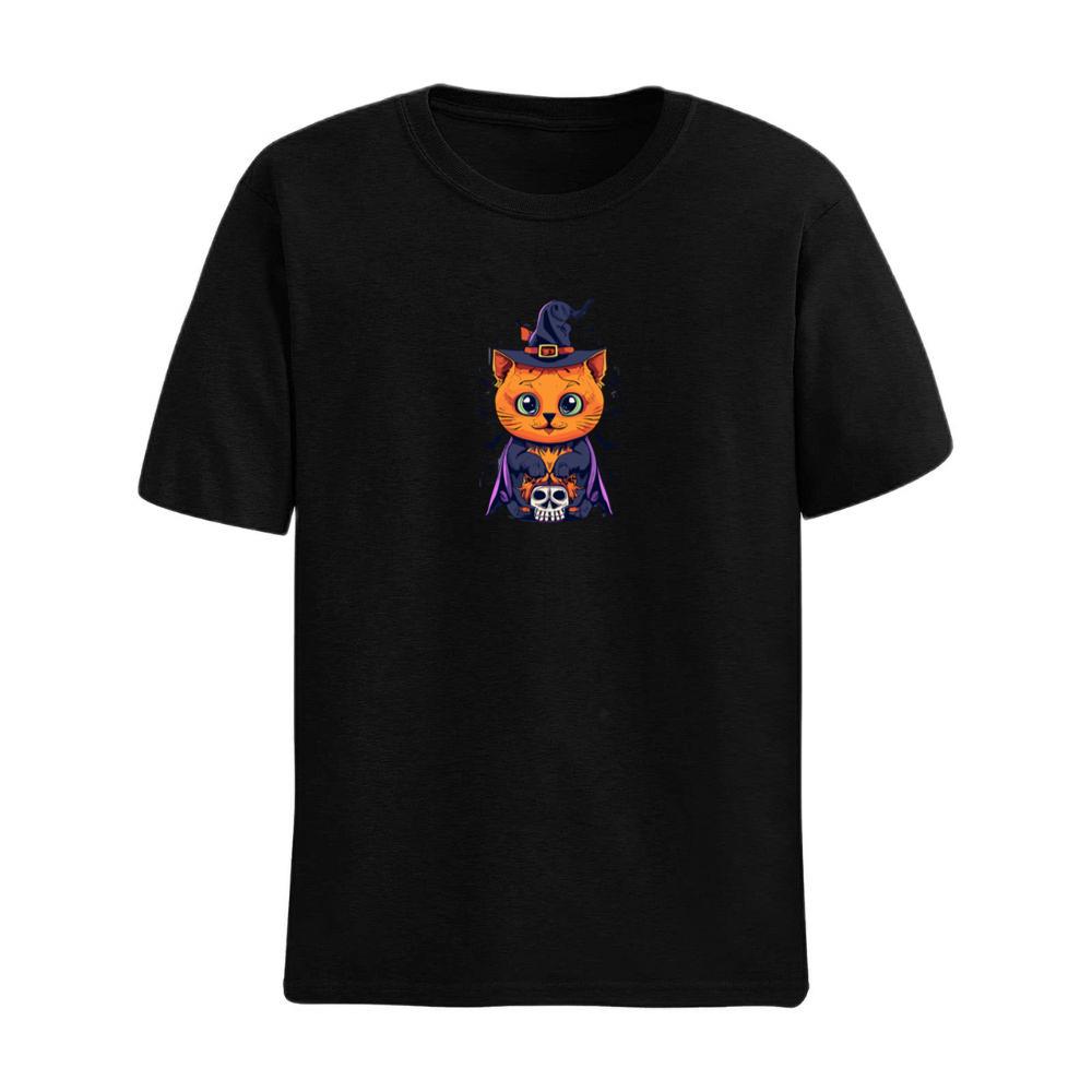 Witch Ginger Cat On Halloween T-Shirts